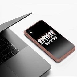 Чехол iPhone XS Max матовый BTS, цвет: 3D-коричневый — фото 2