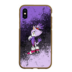 Чехол iPhone XS Max матовый SONIC Blaze the Cat, цвет: 3D-коричневый