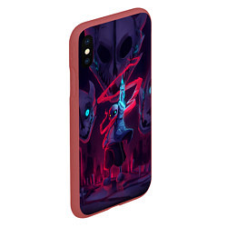 Чехол iPhone XS Max матовый UNDERTALE, цвет: 3D-красный — фото 2