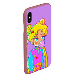 Чехол iPhone XS Max матовый SAILOR MOON, цвет: 3D-малиновый — фото 2