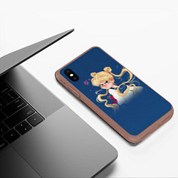 Чехол iPhone XS Max матовый СЕЙЛОР МУН, цвет: 3D-коричневый — фото 2