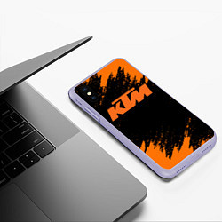 Чехол iPhone XS Max матовый KTM, цвет: 3D-светло-сиреневый — фото 2