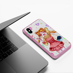 Чехол iPhone XS Max матовый SAILOR MOON, цвет: 3D-розовый — фото 2