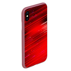 Чехол iPhone XS Max матовый Красный свет, цвет: 3D-малиновый — фото 2