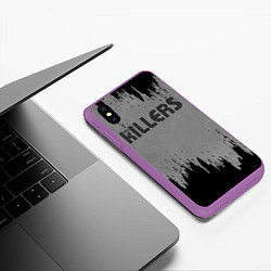 Чехол iPhone XS Max матовый The Killers Logo, цвет: 3D-фиолетовый — фото 2