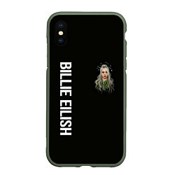 Чехол iPhone XS Max матовый BILLIE EILISH, цвет: 3D-темно-зеленый