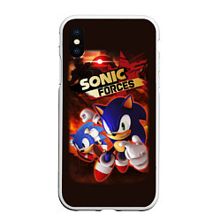 Чехол iPhone XS Max матовый SONIC, цвет: 3D-белый