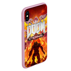 Чехол iPhone XS Max матовый DOOM Eternal, цвет: 3D-розовый — фото 2