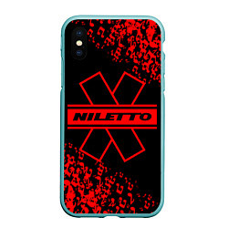 Чехол iPhone XS Max матовый NILETTO, цвет: 3D-мятный