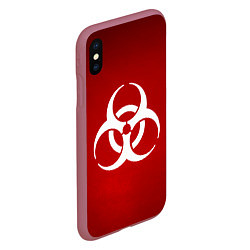 Чехол iPhone XS Max матовый Plague Inc, цвет: 3D-малиновый — фото 2