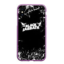 Чехол iPhone XS Max матовый Black Sabbath, цвет: 3D-фиолетовый