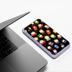 Чехол iPhone XS Max матовый ЮЖНЫЙ ПАРК, цвет: 3D-светло-сиреневый — фото 2
