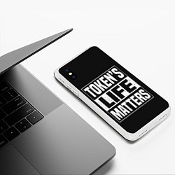 Чехол iPhone XS Max матовый TOKENS LIFE MATTERS, цвет: 3D-белый — фото 2