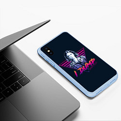 Чехол iPhone XS Max матовый Очень Странные Дела, цвет: 3D-голубой — фото 2