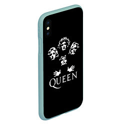 Чехол iPhone XS Max матовый QUEEN НА СПИНЕ, цвет: 3D-мятный — фото 2