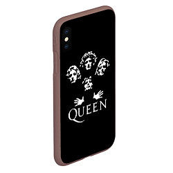 Чехол iPhone XS Max матовый QUEEN НА СПИНЕ, цвет: 3D-коричневый — фото 2