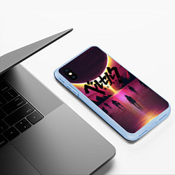 Чехол iPhone XS Max матовый BERSERK, цвет: 3D-голубой — фото 2