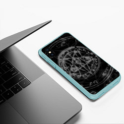 Чехол iPhone XS Max матовый ПЕНТАГРАММА,, цвет: 3D-мятный — фото 2