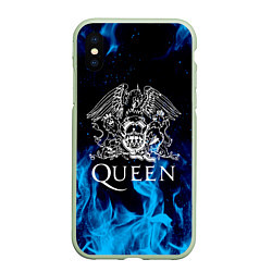 Чехол iPhone XS Max матовый QUEEN, цвет: 3D-салатовый