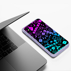 Чехол iPhone XS Max матовый Roblox, цвет: 3D-светло-сиреневый — фото 2