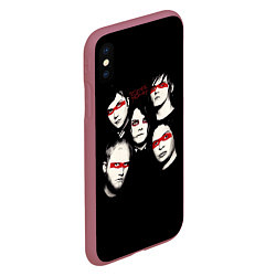 Чехол iPhone XS Max матовый My Chemical Romance, цвет: 3D-малиновый — фото 2