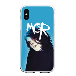 Чехол iPhone XS Max матовый MCR, цвет: 3D-белый