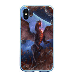 Чехол iPhone XS Max матовый SPACE FIRE DRAGO