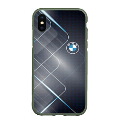 Чехол iPhone XS Max матовый BMW, цвет: 3D-темно-зеленый