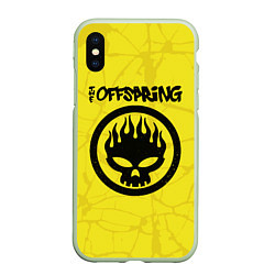 Чехол iPhone XS Max матовый The Offspring, цвет: 3D-салатовый