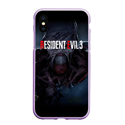 Чехол iPhone XS Max матовый Resident evil 3 remake, цвет: 3D-сиреневый