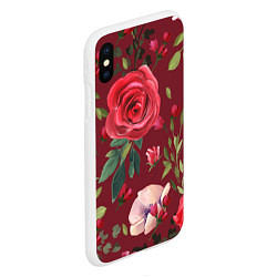 Чехол iPhone XS Max матовый Rose, цвет: 3D-белый — фото 2