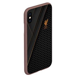 Чехол iPhone XS Max матовый Liverpool FC, цвет: 3D-коричневый — фото 2