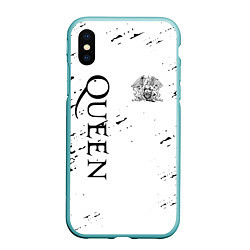 Чехол iPhone XS Max матовый QUEEN, цвет: 3D-мятный