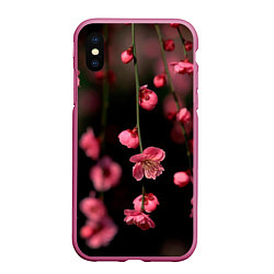 Чехол iPhone XS Max матовый Весна 2020, цвет: 3D-малиновый