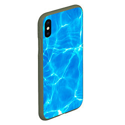 Чехол iPhone XS Max матовый Вода, цвет: 3D-темно-зеленый — фото 2