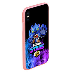 Чехол iPhone XS Max матовый BRAWL STARS LEON, цвет: 3D-баблгам — фото 2