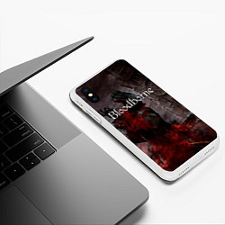 Чехол iPhone XS Max матовый Bloodborne, цвет: 3D-белый — фото 2