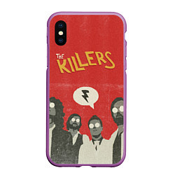 Чехол iPhone XS Max матовый The Killers, цвет: 3D-фиолетовый