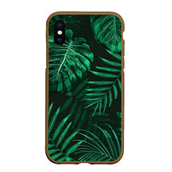Чехол iPhone XS Max матовый Я из джунглей, цвет: 3D-коричневый