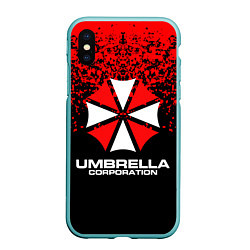Чехол iPhone XS Max матовый Umbrella Corporation, цвет: 3D-мятный