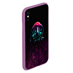 Чехол iPhone XS Max матовый Эпидемия, цвет: 3D-фиолетовый — фото 2