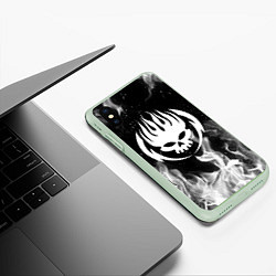 Чехол iPhone XS Max матовый THE OFFSPRING, цвет: 3D-салатовый — фото 2