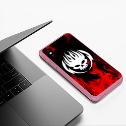 Чехол iPhone XS Max матовый THE OFFSPRING, цвет: 3D-малиновый — фото 2