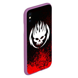 Чехол iPhone XS Max матовый THE OFFSPRING, цвет: 3D-фиолетовый — фото 2