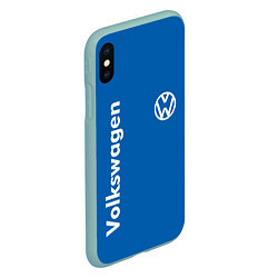 Чехол iPhone XS Max матовый Volkswagen, цвет: 3D-мятный — фото 2