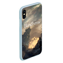 Чехол iPhone XS Max матовый Bloodborne, цвет: 3D-голубой — фото 2
