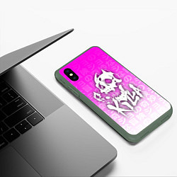 Чехол iPhone XS Max матовый JOJOS BIZARRE ADVENTURE, цвет: 3D-темно-зеленый — фото 2