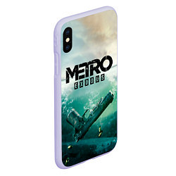 Чехол iPhone XS Max матовый METRO EXODUS, цвет: 3D-светло-сиреневый — фото 2