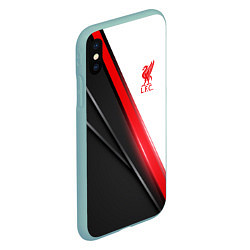 Чехол iPhone XS Max матовый Liverpool F C, цвет: 3D-мятный — фото 2