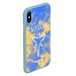 Чехол iPhone XS Max матовый NIRVANA, цвет: 3D-мятный — фото 2